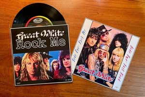Great White - Rock Me 1987  7" Vinyl Record  w/Custom Sleeve