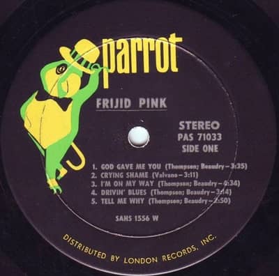 Image 3 of Frijid Pink - Frijid Pink  Parrot - PAS 71033  With original inner. - Very Good Plus (VG+) - Very Good Plus (VG+) - N - 230 - 1 - 1