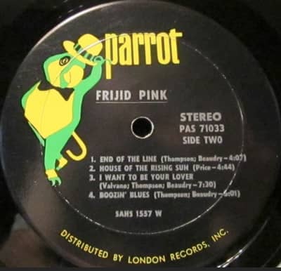 Image 4 of Frijid Pink - Frijid Pink  Parrot - PAS 71033  With original inner. - Very Good Plus (VG+) - Very Good Plus (VG+) - N - 230 - 1 - 1