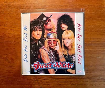 Image 3 of Great White - Rock Me 1987  7" Vinyl Record  w/Custom Sleeve