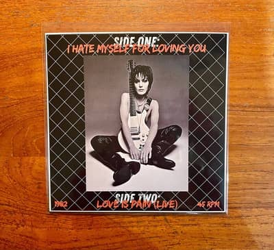 Image 3 of Joan Jett - I Hate Myself For Loving You 7" Vinyl w/Custom Sleeve