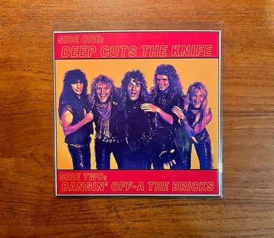 Image 3 of Helix - Deep Cuts The Knife 7" Vinyl Record 1985 w/Custom Sleeve