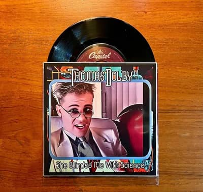 Image 2 of Thomas Dolby - She Blinded Me With Science 7" Vinyl  1982 w/Custom Sleeve