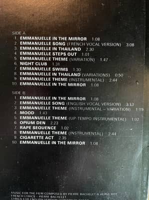 Image 3 of Emmanuelle Original Soundtrack 1974  Pierre Bachelet GREEK PRESS