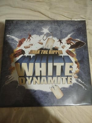 Snak The Ripper - White Dynamite (Stealth Bomb Records) · 12" · Clear & White With Black Splatter