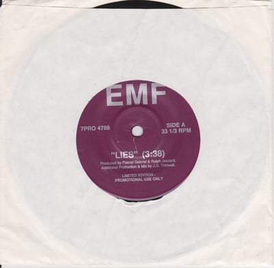EMF - Lies (EMI Records USA, E2-56224) · CD, Single