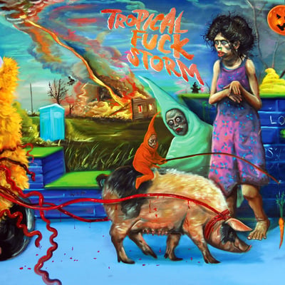 Tropical Fuck Storm - Suburbiopia B/W This Perfect Day (Joyful Noise Recordings, JNR322) · 7", Single, Ltd, Gre