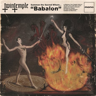 Twin Temple - Twin Temple Summon The Sacred Whore… "Babalon” (Pentagrammaton Records, none) · 7", Mono, Ltd, Cle