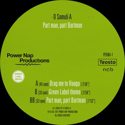 O Samuli A - Part Man, Part Bartman EP (Power Nap Productions, PERNA-1) · 7", EP