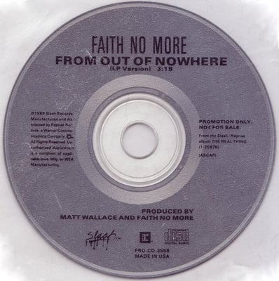 Faith No More - From Out Of Nowhere (Slash, London Records, London American Recordings, LASHX 24, 886 989-1) · 12", Single