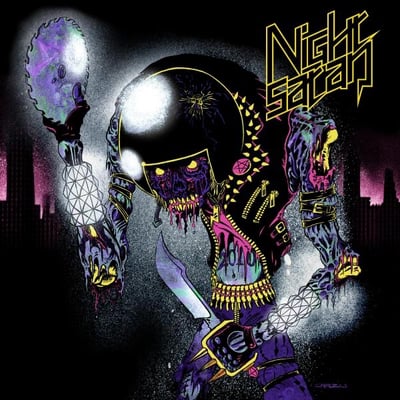 Nightsatan - Midnight Laser Warrior (Solina Records, Svart Records, SOLLP-16, SVR-055) · LP, Album, Ltd, Gat