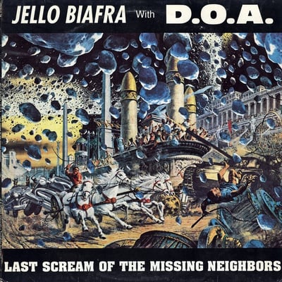 Jello Biafra With D.O.A. - Last Scream Of The Missing Neighbors (Alternative Tentacles, VIRUS 078) · LP · Black / Yellow Split · Limited Edition, Reissue