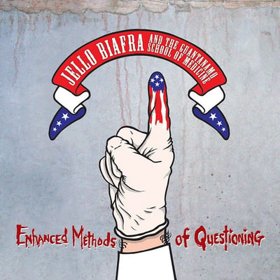 Jello Biafra And The Guantanamo School Of Medicine - Enhanced Methods Of Questioning (Alternative Tentacles, VIRUS 430-5) · 12" · Blue / White Split, Artist Edition · Reissue, Repress
