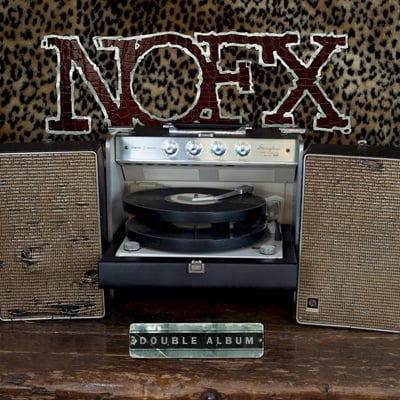 NOFX - Double Album (Fat Wreck Chords, FAT 161-1) · 2x12" · Magenta Metallic With Silver Swirl / Teal Metallic With Silver Swirl · Etched, Deluxe Edition