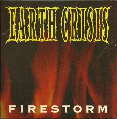 Earth Crisis - Firestorm (Holy Mountain Printing, HMP004) · 12" · White with Black X · Etched, Reissue