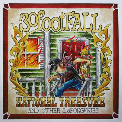 30footFALL - National Treasure... And Other LaForgeries (People of Punk Rock Records, POPR-065V-HH-RROC) · 12" · Ruby Red / Orange Crush · Limited Edition