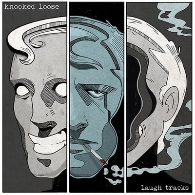 Knocked Loose - Laugh Tracks (Pure Noise Records, PNE192) · LP · Yellow & Oxblood Galaxy · Limited Edition, Repress