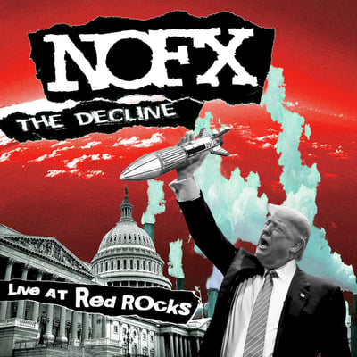 NOFX - The Decline Live At Red Rocks (Fat Wreck Chords, FAT135-1) · 12" · Turquoise/Yellow With Orange Splatter [Half And Half]