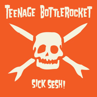Teenage Bottlerocket - Sick Sesh! (Fat Wreck Chords, FAT144-1) · LP · Orange & Clear Pinwheel · Limited Edition