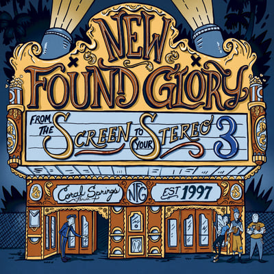 New Found Glory - From The Screen To Your Stereo 3 (Hopeless Records, HR2612-1) · 10" · White w/ Yellow Splatter [Popcorn Butter Flavor] · Reissue, Repress