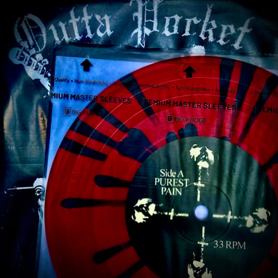 Outta Pocket - Purest Pain + D.E.M.O. (Creator-Destructor Records, CD076) · 7" · Red w/ Black Splatter · NM/NM