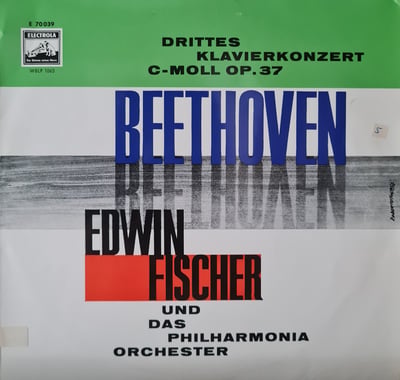 Ludwig van Beethoven , Edwin Fischer , Philharmonia Orchestra - Drittes Klavierkonzert C-Moll Op.37 (Electrola, E 70 039) · 10" · VG+/VG+