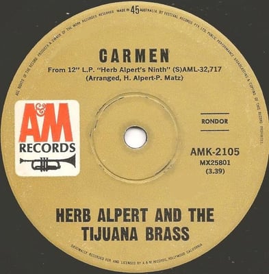 Herb Alpert / Herb Alpert & The Tijuana Brass - To Wait For Love (A&M Records, 964) · 7" · Terre Haute Pressing