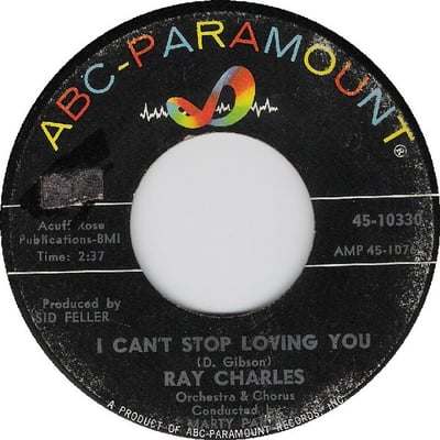 Ray Charles - I Can't Stop Loving You / Born To Lose (ABC-Paramount, 45-10330) · 7"