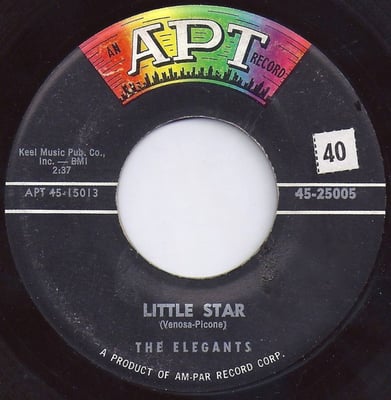 The Elegants - Little Star / Getting Dizzy (Apt Records, 45-25005) · 7"
