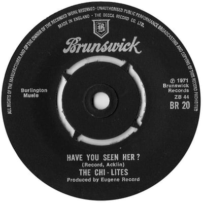 The Chi-Lites - Oh Girl / Being In Love (Brunswick, 55471) · 7" · Philips Pressing