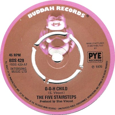 Five Stairsteps - Because I Love You (Buddah Records, BDA 188) · 7"