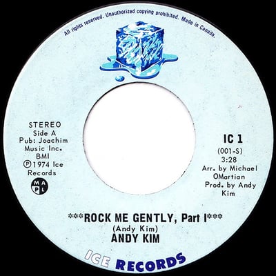 Andy Kim - Rock Me Gently (Capitol Records, 3895) · 7" · Jacksonville Pressing