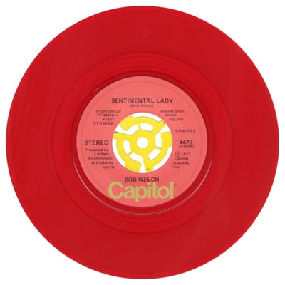 Bob Welch - Sentimental Lady / Hot Love, Cold World (Capitol Records, 4479) · 7" · Jacksonville Pressing