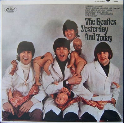 The Beatles - Yesterday And Today (Capitol Records, T 2553) · LP · Los Angeles Press, Trunk Cover