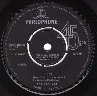 The Beatles - Help! / I'm Down (Capitol Records, X-6290) · 7" · Reissue