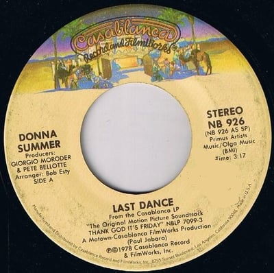 Donna Summer - Last Dance (Casablanca, NB 926) · 7" · SP - Specialty Pressing