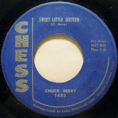 Chuck Berry - Sweet Little Sixteen / Reelin And Rocking (Chess, 1683) · 7"