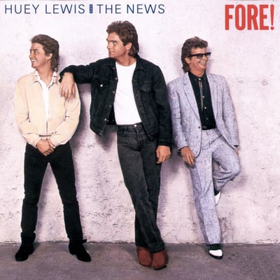 Huey Lewis & The News - Fore! (Chrysalis, OV 41534) · LP · Carrollton Pressing