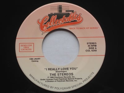 The Stereos / Horst Jankowski - I Really Love You / A Walk In The Black Forest (Collectables, COL 4249) · 7"