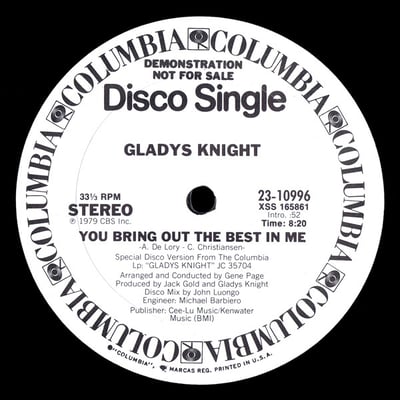 Gladys Knight - You Bring Out The Best In Me (Columbia, 23-10996) · 12"