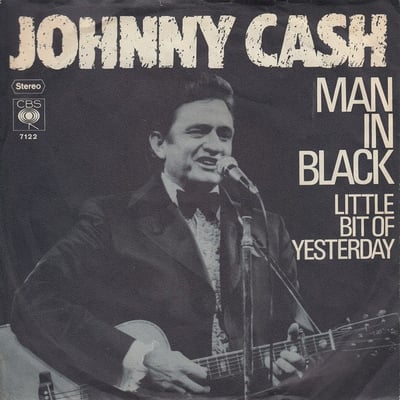 Johnny Cash - Man In Black / Little Bit Of Yesterday (Columbia, 4-45339) · 7" · Terre Haute Pressing · Reissue