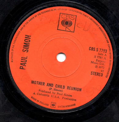 Paul Simon - Mother And Child Reunion (Columbia, 4-45547) · 7" · Terre Haute
