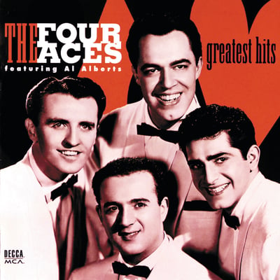 The Four Aces Featuring Al Alberts - Love Is A Many-Splendored Thing / Shine On Harvest Moon (Decca, 9-29625) · 7" · Richmond Pressing