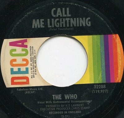 The Who - Call Me Lightning / Dr. Jekyll & Mr. Hyde (Decca, 32288) · 7" · Pinckneyville Pressing