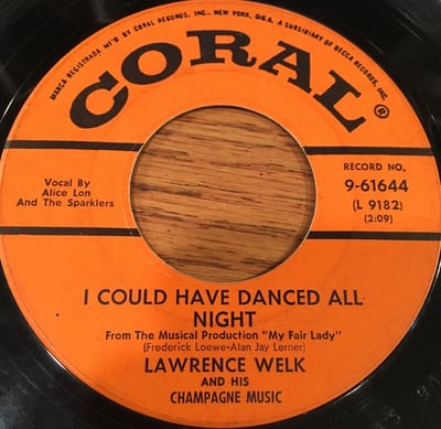 Lawrence Welk - Night Theme / Zero-Zero (Dot Records, 45-16420) · 7" · Indianapolis Pressing