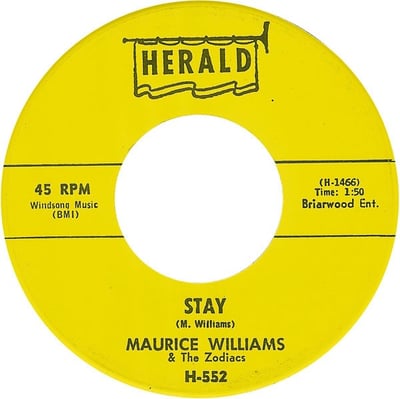 Maurice Williams & The Zodiacs - Stay / Do You Believe (Herald, H-552) · 7"