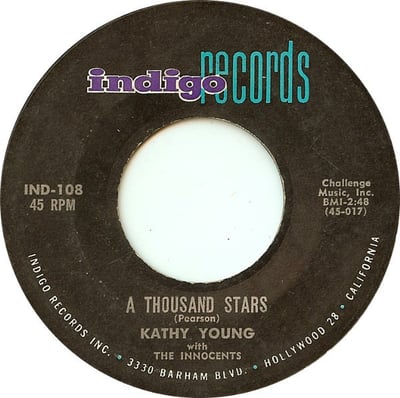 Kathy Young With The Innocents - Happy Birthday Blues (Indigo Records, IND-115) · 7" · Monarch Pressing
