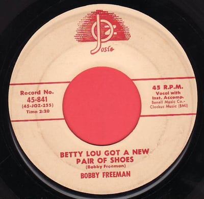 Bobby Freeman - Betty Lou Got A New Pair Of Shoes / Starlight (Josie, 45-841) · 7"