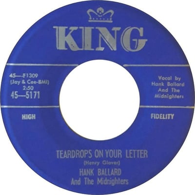 Hank Ballard & The Midnighters - Teardrops On Your Letter / The Twist (King Records, 45-5171) · 7"