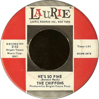 The Chiffons - He's So Fine / Oh My Love (Laurie Records, 3152) · 7" · Shelley Pressing